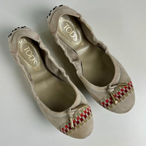 Tod's Shoes - Tod's Suede Ballet Flats, 37.5, NWOT